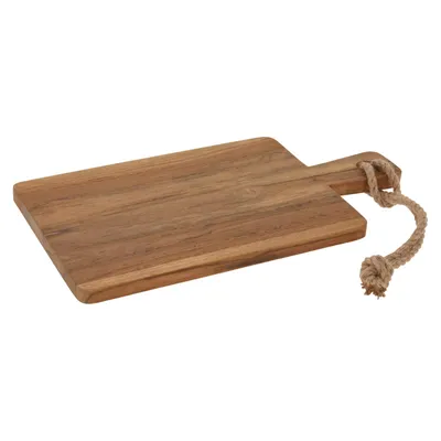 Produktbild von Teakholz Schneidebrett mit Griff 34x18x1,5 cm Küchenbrett Holz Servierbrett Küche Schneide Brett Hackbrett