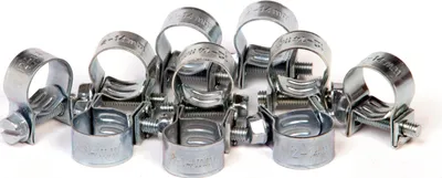 Produktbild von 10 x Mini Schlauchklemmen-Sortiment Rundziehende Schlauchschellen Satz 17-19 mm