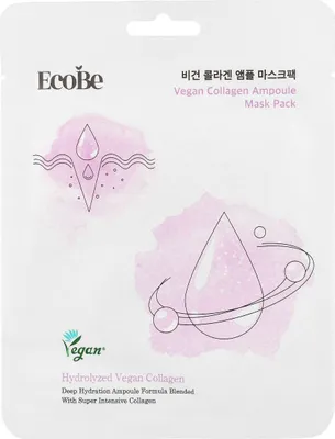 Obrázok produktu pre EcoBe Vegan Collagen Ampoule Mask Pack 25ml - kolagénová maska ​​na tvár