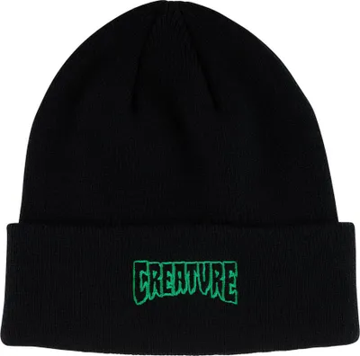Produktbild von Creature Logo Outline Long Shoreman Mütze Schwarz Mann Schwarz One Size