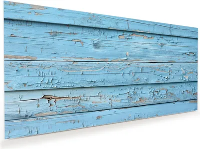 Produktbild von Glasbild 120x60cm in XXL für Wohnzimmer, Schlafzimmer Motiv Altes Holzblau