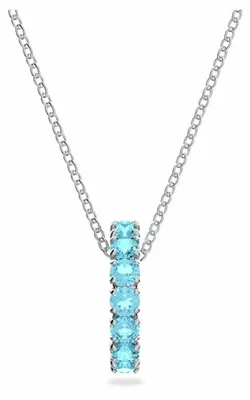 Produktbild von Swarovski Damen Halskette mit Anhänger Exalta Rundschliff Blau Pavé 5643754