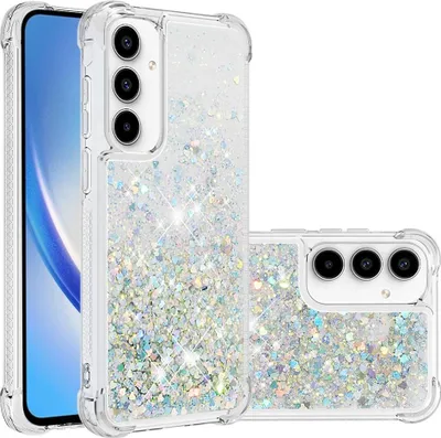 Produktbild von Samsung Galaxy A36 Hülle - Coverup Liquid Glitzer Back Cover - Silber