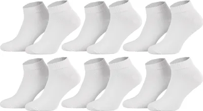 Produktbild von Tobeni 6 Paar Sneaker Füsslinge Sneakers Kurz Socken für Damen und Herren, Farbe:Weiss, Grösse:39-42