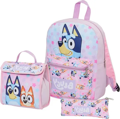 Productafbeelding van Meisjes Rugzak Set 3 Delig - Rugzak, Lunchtas en Pennenzak voor School