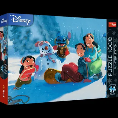 Produktbild von Puzzle Trefl 1000 Teile Winter Stitch Disney Premium Plus Qualität