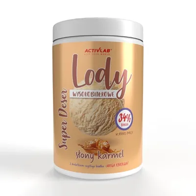 Zdjęcie produktu dla Super Deser Lody Słony Karmel Wysokobiałkowe Activlab