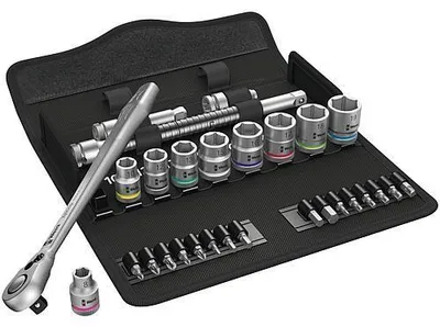 Produktbild von WERA Zyklop Steckschlüsselsatz 3/8" 28-teilig 222 76 37 mm