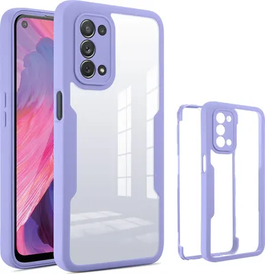 Produktbild von OPPO A54 5G Schutzhülle, Eingebautem Displayschutz 360 Grad Komplettschutz Handyhülle für OPPO A74 5G / A93 5G / A54 5G Lila
