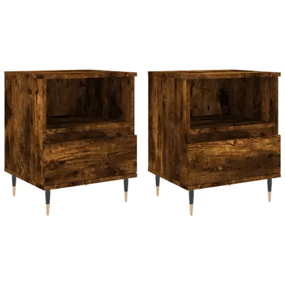Produktbild von Nachttische 2 Stk. Räuchereiche 40x35x50 cm Holzwerkstoff