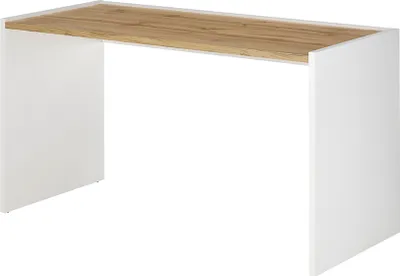 Produktbild von Schreibtisch, weiß mit Eiche, CRISP-61