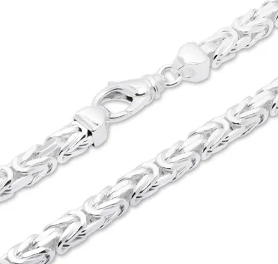 Produktbild von Karat FE6350 Königskette Byzantiner 4 mm Massiv Sterling-Silber 55 cm