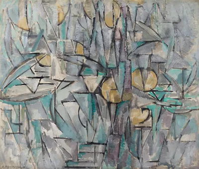 Produktbild von Legendarte - Kunstdruck auf Leinwand - Komposition X - Piet Mondrian - Wanddeko, Canvas cm. 50x60
