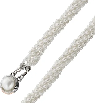 Produktbild von Perlenkette 45cm Keshi Perlen Antikschmuck 45