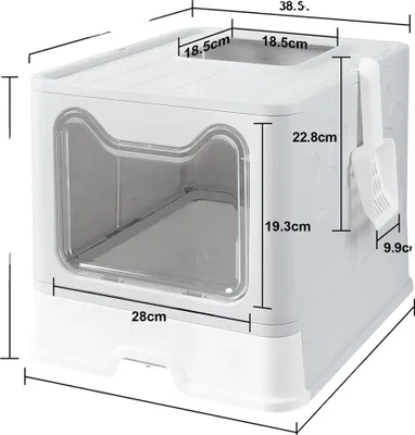 Obrázek produktu pro Box na kočky, snadno se čistí, prostorný interiér, přenosný design, 124 ks