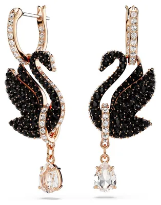 Produktbild von Swarovski Damen Drop-Ohrhänger Schwan Schwarz SWAN 5678047