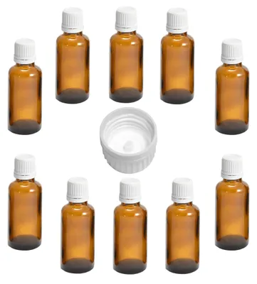 Produktbild von 50ml Apothekerflaschen mit Tropfer, Schrauber, Pipetten, Vereinzler, 105 Stk., Schraubverschluss
