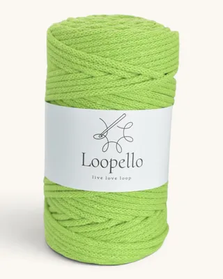 Immagine prodotto di Spago di cotone Loopello, diametro 5 mm, 100 metri – Verde chiaro