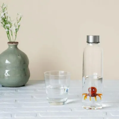Zdjęcie produktu dla karafka Octopus 0,5 l 23 x 6,5 cm szkło przezroczyste/brązowe