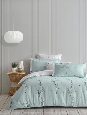 Produktbild von L'Essentiel Linge de Maison, Mayda - Mint, Ranforce Doppel-Bettbezug-Set (DE), Grün, 100 % BAUMWOLLE RANFORCE, 200 x 200 cm