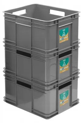 Produktbild von Keeeper ECO LINE Transportbox 3er-Set Grau