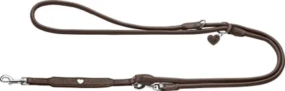 Produktbild von Hunter Verstellbare Führleine Round & Soft Love braun, Maße: 6 mm / 200 cm