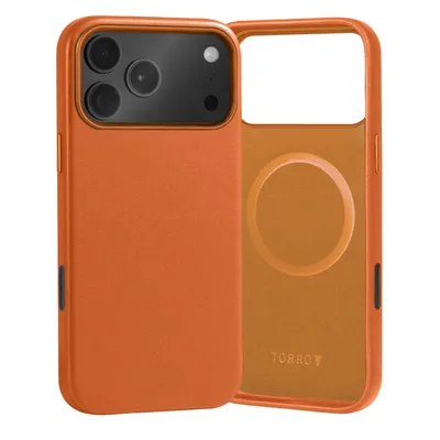 Immagine prodotto di Custodia in pelle per iPhone 17 Pro Max (compatibile con MagSafe) - Arancione