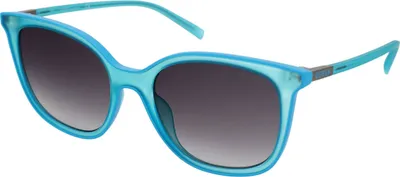 Produktbild von Guess Damen Sonnenbrille Rechteckig, Blauer transparenter Rahmen, Farbverlauf 55mm