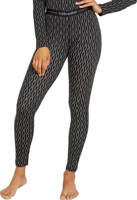 Produktbild von ICEBREAKER W MER 260 VERTEX LEGGINGS ON-PISTE Damen, schwarz/schneeweiß/j Größe: XL