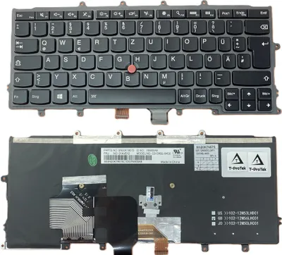 Produktbild von DEUTSCHE - Tastatur Keyboard mit Beleuchtung Kompatibel für Lenovo Thinkpad X250