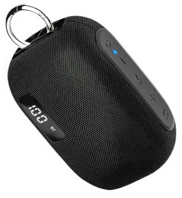 Produktbild von Bluetooth Lautsprecher (15 W) – IP67 wasserdicht, 24 Stunden Akku – TWS, LED-Display, TF/AUX, mit Karabiner – für Dusche, Outdoor und Reisen