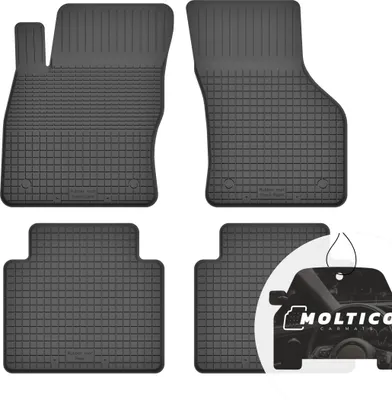 Produktbild von Gummimatten mit Rand Auto Fußmatten Gummi Automatten Passgenau 4-teilig Set - passend für Skoda Rapid 2012-2019