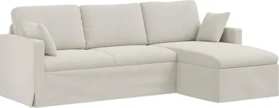 Zdjęcie produktu dla vidaXL Sofa w kolorze kremowym 228 x 134 x 80 cm Samt