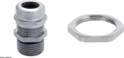 Immagine prodotto di Raccordo LAPP con controdado M25x1,5 lungo in ottone (CuZn) nichelato, lunghezza filettatura 12,0 mm - 1 pezzo