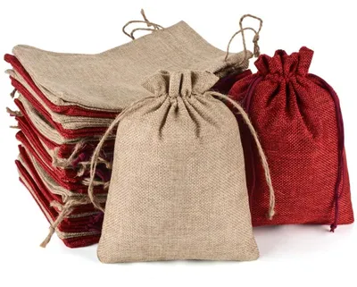 Produktbild von Jutesäckchen 30 Stück - 20 x 30 cm - Stoffbeutel mit Kordelzug - Geschenktüten für Schmuck - Nachhaltig und umweltfreundlich - Ideal für Weihnachten und Hochzeiten