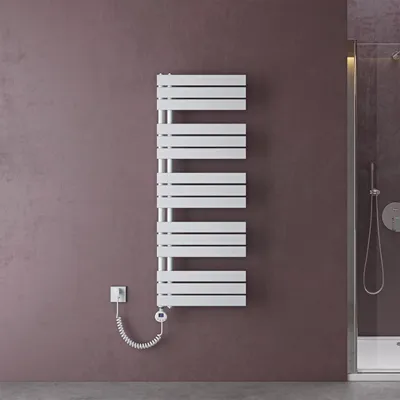 Produktbild von doporro Heizkörper Bad Handtuchheizkörper 131x50cm Badezimmer Badheizkörper Badheizung Handtuchtrockner Handtuchwärmer Seitenanschluss Weiß mit Heizstab 600w
