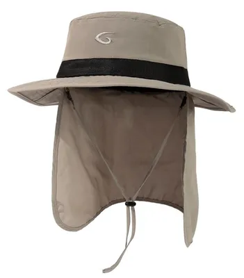 Produktbild von Herren Sonnenhut mit Nackenschutz UV-Schutz 50 Wasserabweisend Faltbar Atmungsaktiv Breite Krempe Grau M-L