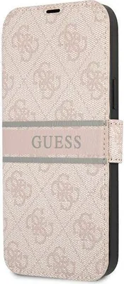 Produktbild von GUESS Handyhülle case iPhone 13 Mini 5,4" GUBKP13S4GDPI różowy book case 4G Stripe