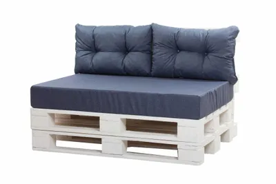 Obrázok produktu pre Vankúšik na palety 120x50x40cm, Tmavomodrá záhradný vankúš, sada vankúšov na palety, sada záhradných vankúšov, vankúš na europalete