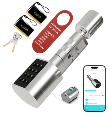 Elektronisches Türschloss mit Fingerabdruck, App & Schlüssel, 70-100 mm