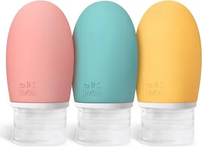 Obrázek produktu pro Cestovní sada lahviček, 3dílná, 60 ml, nepropustná, bez , znovu naplnitelná