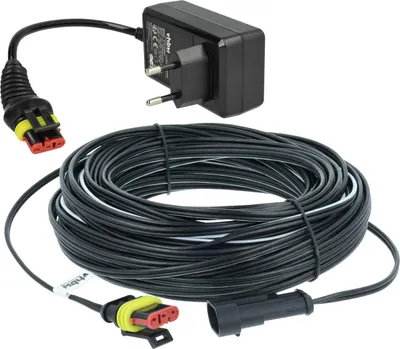 Produktbild von vhbw 1x Netzteil, 1x 20 m Niederspannungskabel kompatibel mit Husqvarna Automower 310, 305 (2016), 308 (2016), 305 (2020), 105 (2016), 105 Rasenmäher