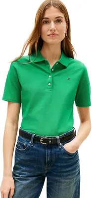 Produktbild von Tommy Hilfiger Damen Poloshirt Kurzarm 1985 Pique Regular Fit, Grün (Courtside G