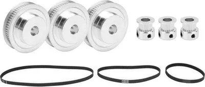 Image de 20 dents, 60 dents, roue synchrone, alésage de 8 mm, courroie crantée 2GT