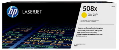 Obrázek produktu pro HP 508X Žlutá originální tonerová kazeta LaserJet s vysokou výtěžností, 9500 str., Žlutá, 1 kusů