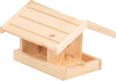 Produktbild von Futterhaus für Vögel - hellbraun - Holz - 25x23x16 cm