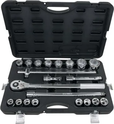 Produktbild von KS Tools 911.0721, Steckschlüssel-Satz, 3/4", 21 Kopf/Köpfe, Chrom-Vanadium-Stahl, 14,5 kg