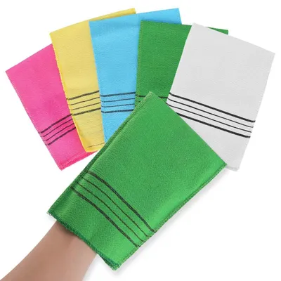 Immagine prodotto di Guanti esfolianti, set da 5 pezzi, riutilizzabili, taglia grande, guanti da bagno