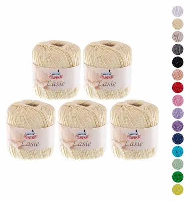 250g Strickgarn Lasie Sommergarn creme