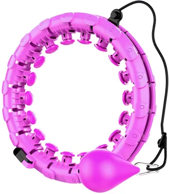 Produktbild von Gewichteter Hula-Hoop, 24 abnehmbare Knoten, verstellbare Smart Hoola Hoops mit Übungsball, Bauchmassage, Heimtraining, Fettverbrennung, Fitness, Gewichtsverlust für Damen und Herren